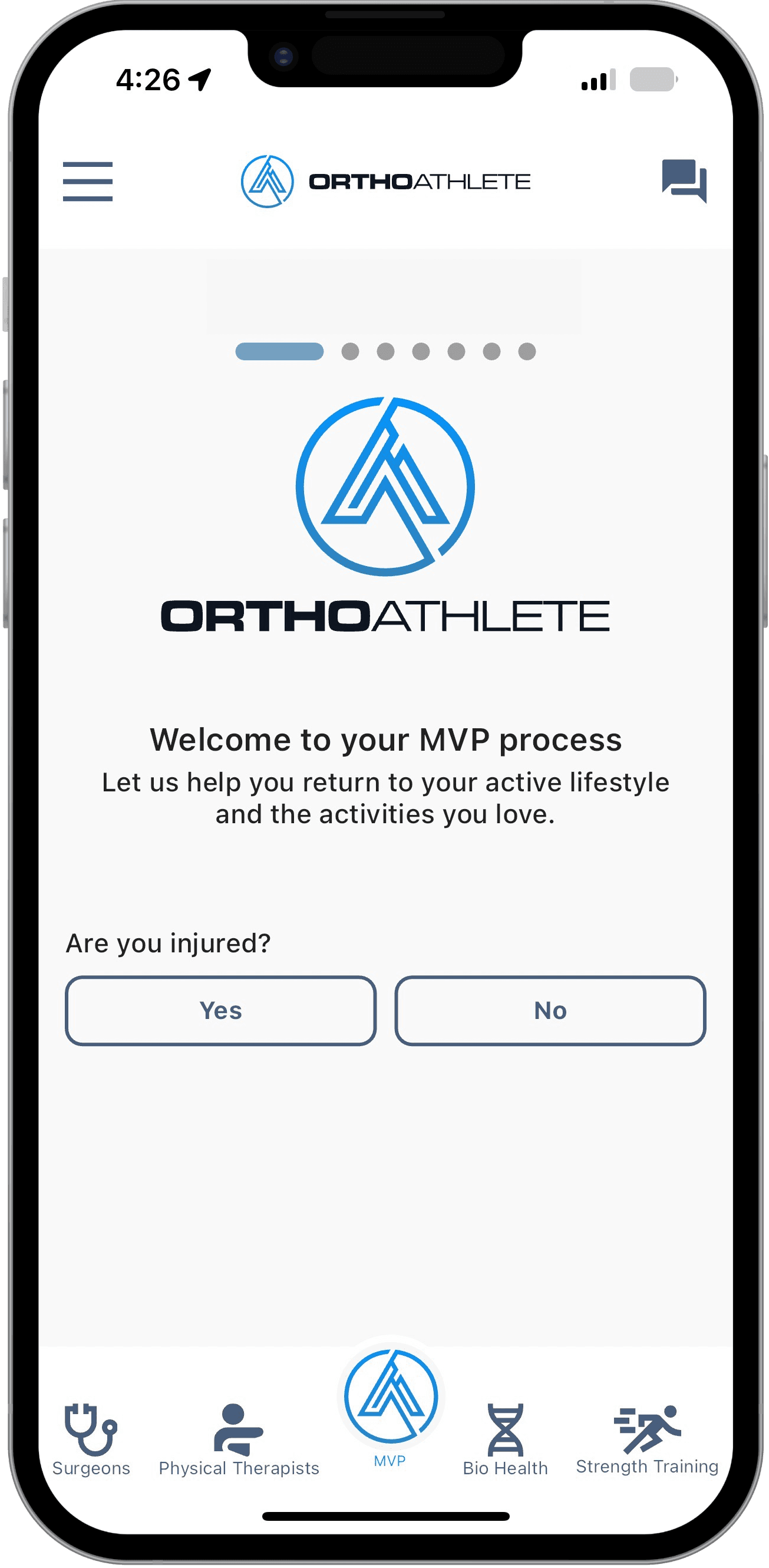 OrthoAthlete app